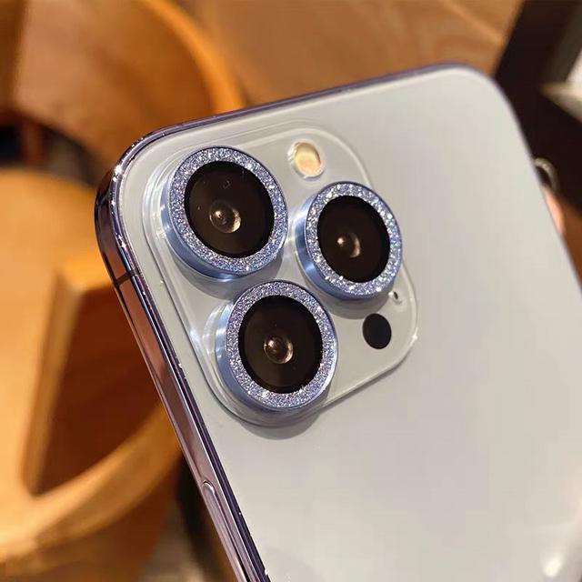 3d Bling Diamond Camera Lens Protector For Iphone 12 13 Pro Max Metal Ring Lens Tempered Glass Film For Iphone 11 Pro Max Cover