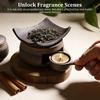 Ceramic Aromatherapy Stove Essential Oil Burner Handmade Tea Stove Warmer Set Zen Incense Burner with Tealight Holders for Home