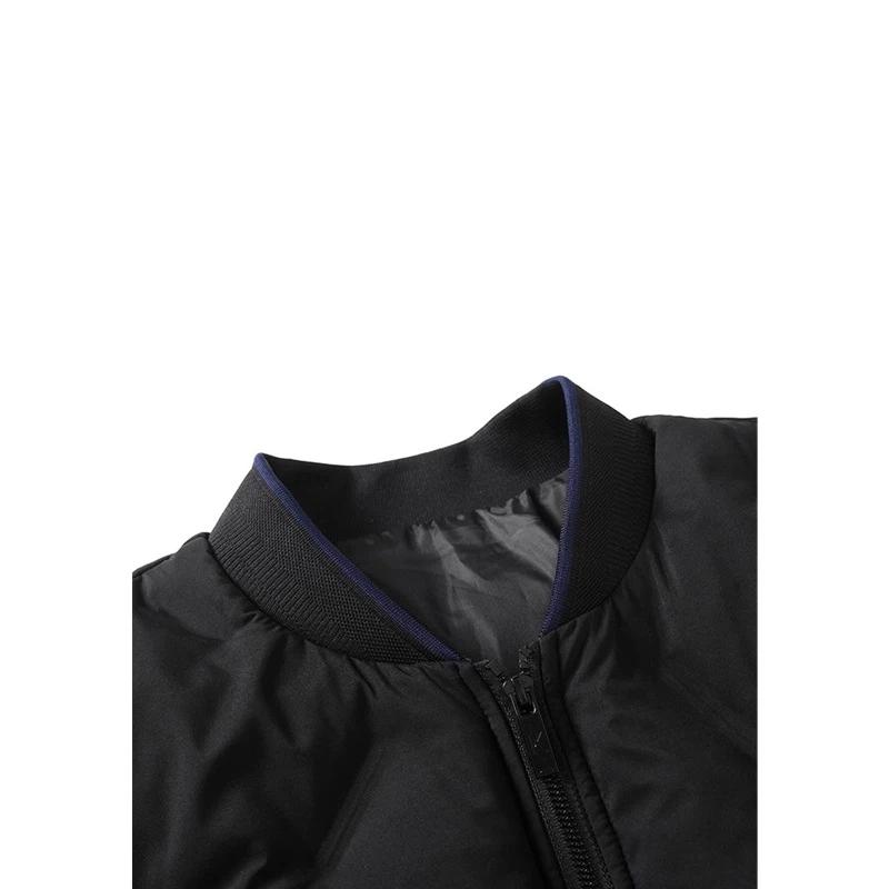  Zipper Up Bomber Jacket Men Quilted Padded Casual Winter Outerwear