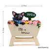 Japanische Cartoon Harz Holz Sukkulenten Gartenornamente und Foto Requisiten