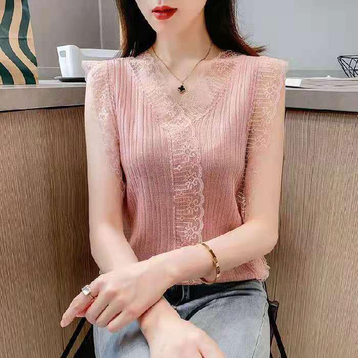 Lace Patchwork Button Tank Top, Women s Ice Silk Camisole, Trendy Sexy Layered Outerwear S for 80-90 lbs