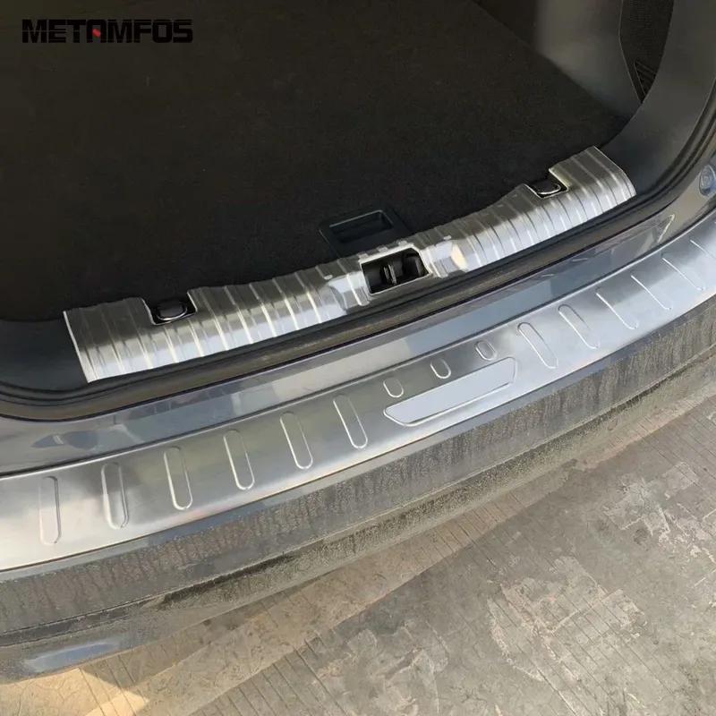 For Ford Kuga Escape - 2024 Inner+Outside Rear Trunk Door Sill Plate Bumper Protector Scuff Guard Sticker Accessories