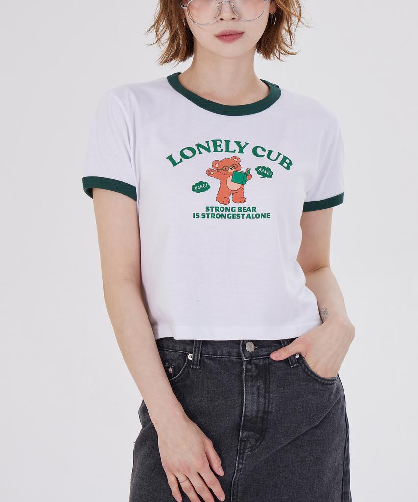 DYSFUNCT Lonely Cub Ringer T-Shirt(Green)
