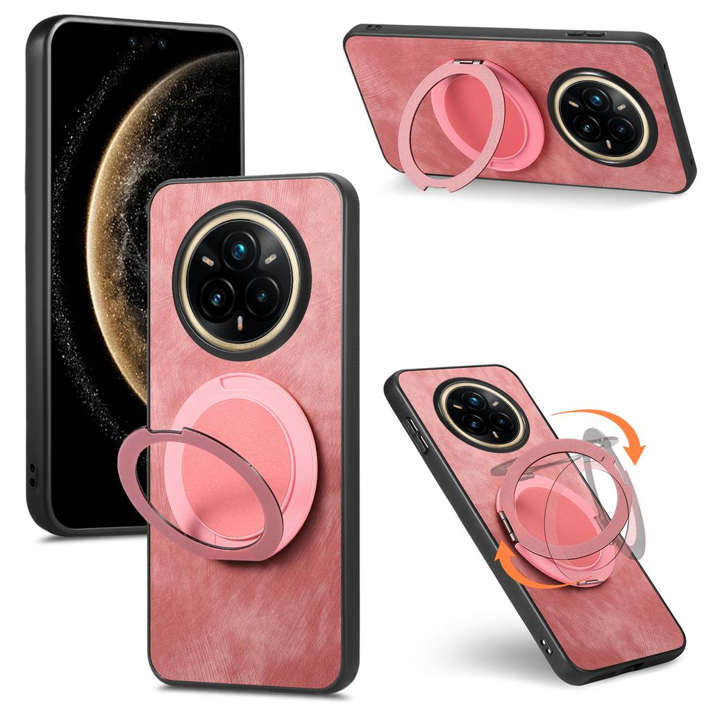 For Realme 14 Pro 5G Phone Case with Rotating Kickstand Stress Relief Retro Leather Back Cover