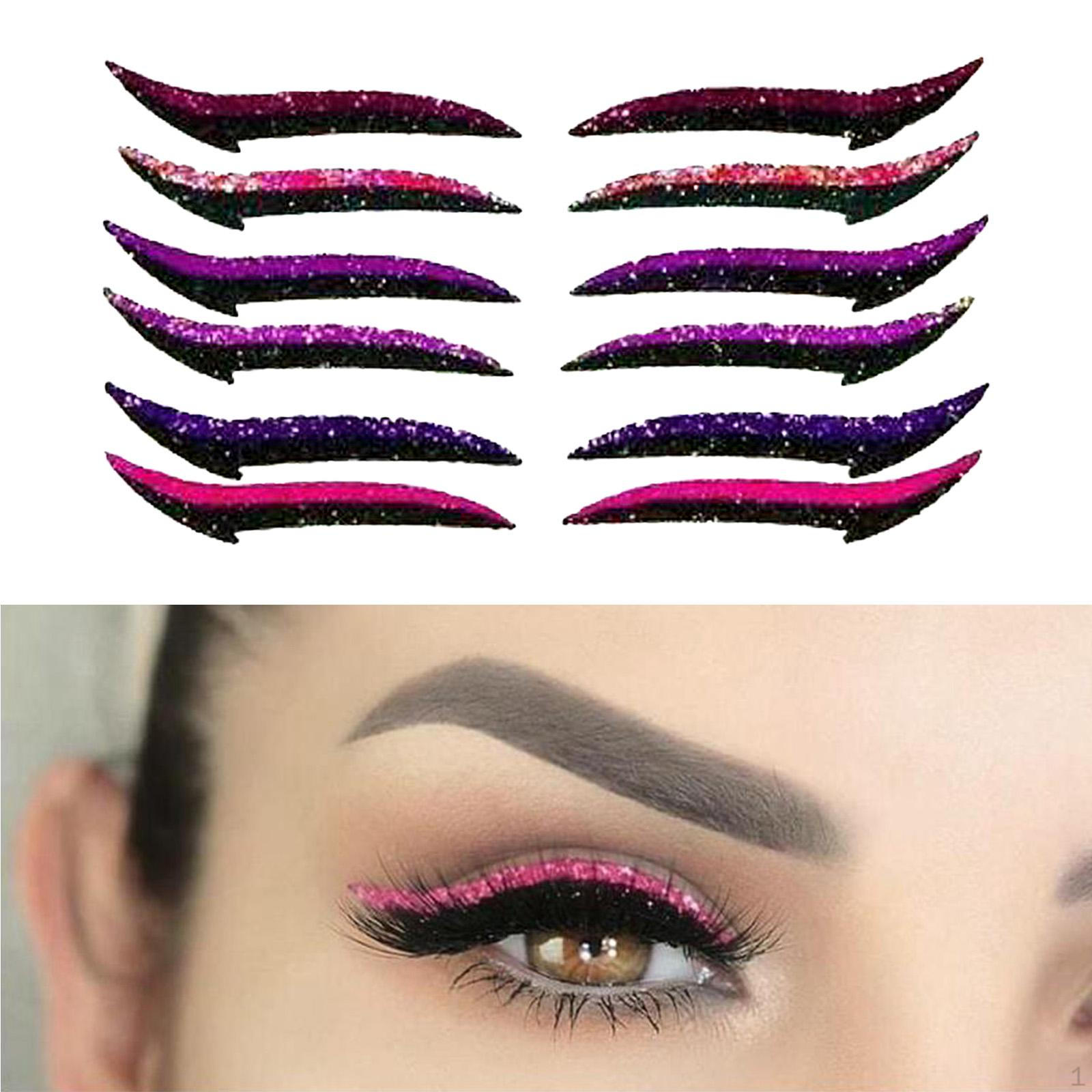 

Тени для век, подушечки для трафаретов для подводки глаз — для The Perfect Winged . Многоразовый, простой в использовании 6 Pair Pink+Purple