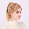 Knitted Hair Band  Autumn and Winter Women's Empty Top Hat Warm Ear Protection Widened Head Cover Woolen Hair Accessory  Hair Band
