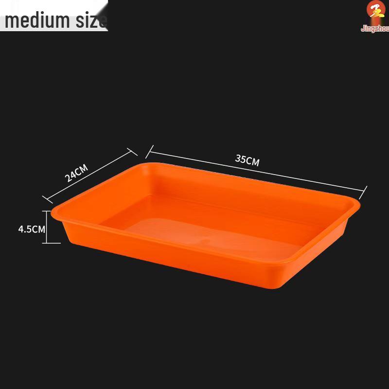 Commercial Thickened Plastic Serving Trays (10-Pack)