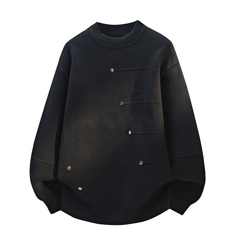 Mens Heavyweight Knit Sweater Long Sleeve Crew Neck Pullover Casual Base Layer Winter Wear