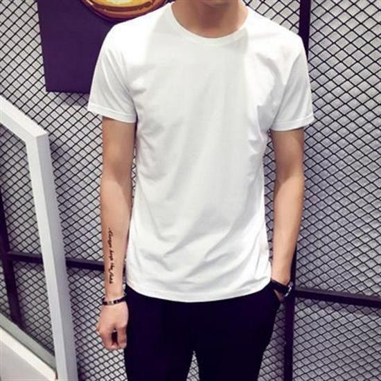 Men's White Slim Fit Long Sleeve Shirt - Korean Style, Spring/Autumn, Versatile Solid Color Business Wear