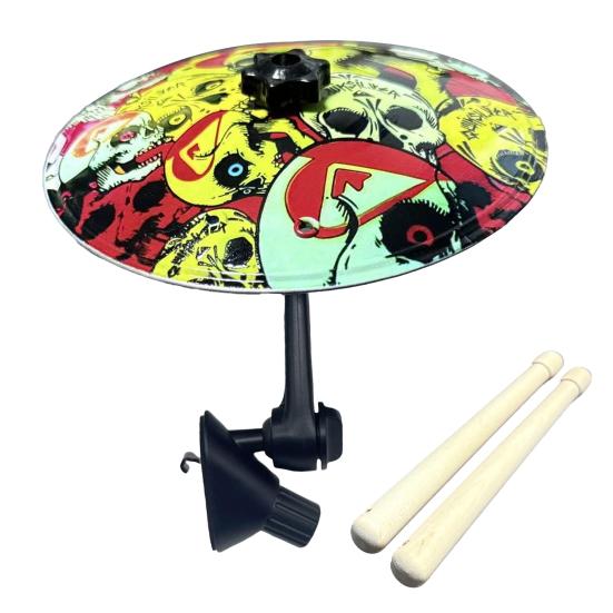 1/2 шт. Міні-тарілка для автомобіля, вентиляційний отвір, символ на автомобільній панелі приладів, барабанна тарілка креш з барабанними паличками, музичний інструмент, подарунок для меломанів, барабанщиків