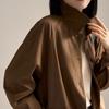 Classic Long-staple Cotton-blend Trench Coat Loose Lapel Mid-length High-end Spring and Autumn Women's Clothing Women's Coat