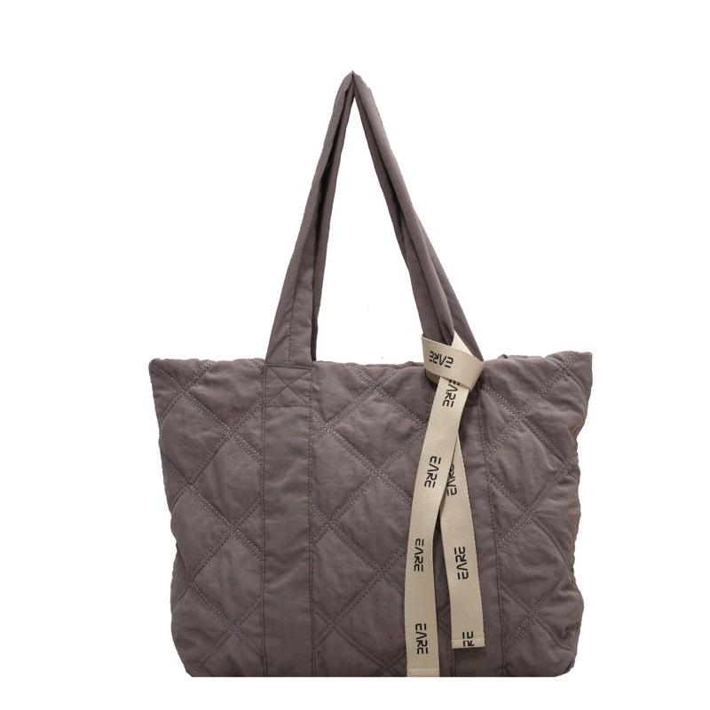 Women's Quilted Tote: Casual Down Single Shoulder Bag, Large Capacity for Autumn/Winter