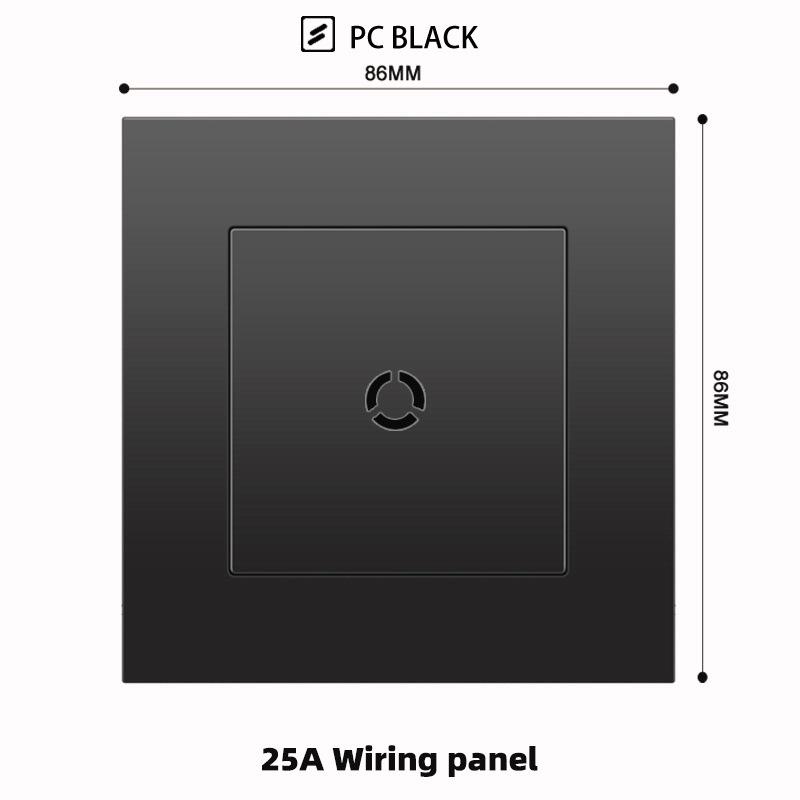 British 13A Socket with USB-C Fast Charging, Hong Kong & Macau Version, Black 3-Hole Square Pin 86 Panel
