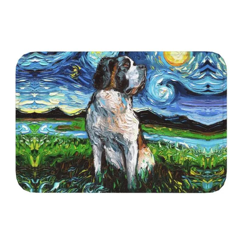 Custom Starry Night Dachshund Dog Doormat Anti-Slip Entrance Kitchen Bathroom Floor Door Mats Bedroom Balcony Carpet Rug