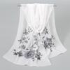 Spring Printed Chiffon Scarf Floral Printed Beach Shawl Lightweight Neck Scarf Summer Neck Sun Protection Scarf Shawl 150*50cm