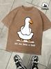 Let Me Have A Look Goose Design Washed TShirt Mens Summer ONeck Retro Tops Cotton Loose Short Sleeve Unisex Fashion Clothing