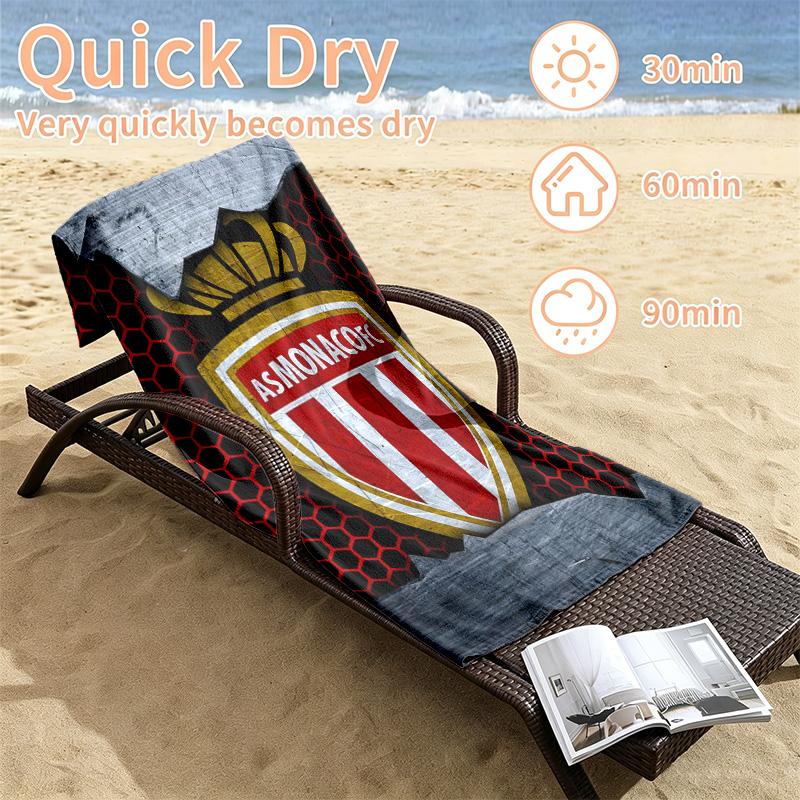 AS Monaco Plaj havluları aynı zamanda banyo havlusu olarak da hizmet eder yazın olmazsa olmazı dış mekanlar için plaj ve havuz için mutlaka olması gereken