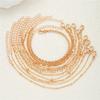 Cuban Chain Bracelet Set for Women, Gold Color, Boho Retro, Thick Twist, Trendy Quality Jewelry Gifts, 11Pcs,