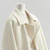 Women's Double-faced Wool Blend Lapel Winter Coat