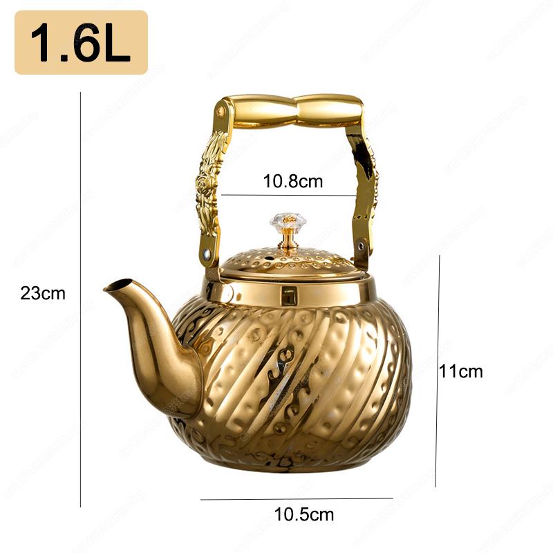 1.2/1.6/2L Czajnik ze stali nierdzewnej z zaparzaczem Srebrny Złoty Młotkowany Sferyczny Czajnik Kuchenny Czajnik do Herbaty na Kuchenkę Indukcyjną