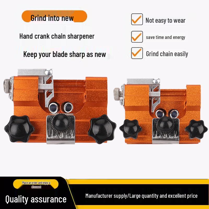 Portable Hand-Cranked Chainsaw Chain Sharpener