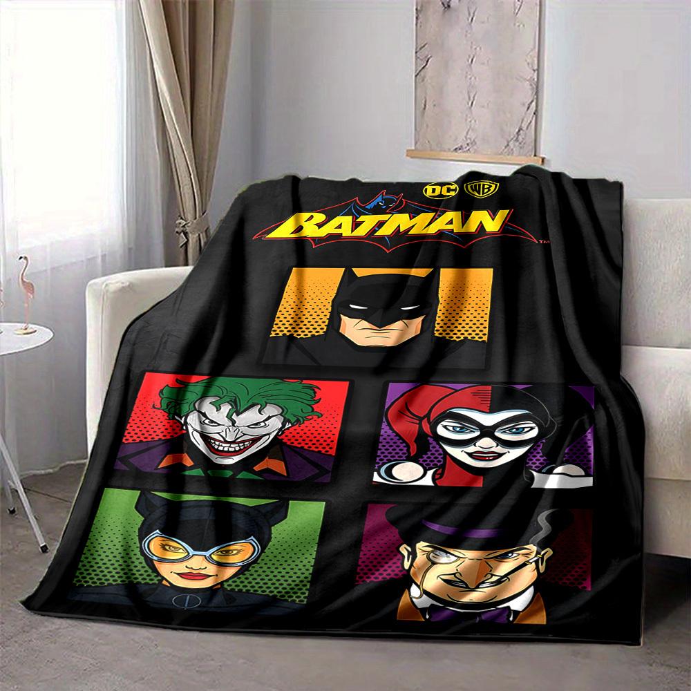 1pc Batman Villains Flannel Throw Blanket Lightweight Soft Warm All Season Blanket for Sofa, Bed, Travel,L1028011 80x120cm