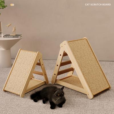 Letto Tiragraffi per Gatti Tappetino in Sisal Durevole Albero per Gatti in Legno Salvaspazio Palo Tiragraffi Nido per Animali Domestici Piattaforma per Saltare Tappetino Lavabile