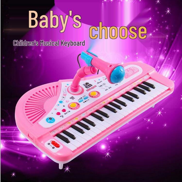 37-Key Children's Electronic Keyboard with Microphone - Early Education Musical Instrument