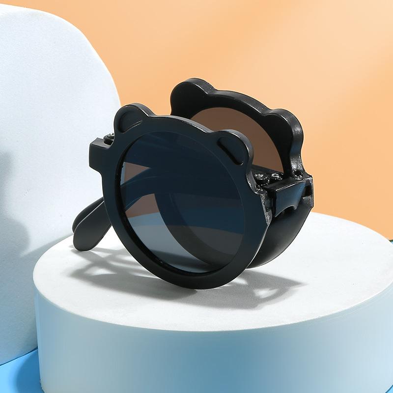 Nové skládací dětské sluneční brýle módní medvídkové sluneční brýle pro chlapce a dívky dětské roztomilé brýle sluneční clona UV ochrana