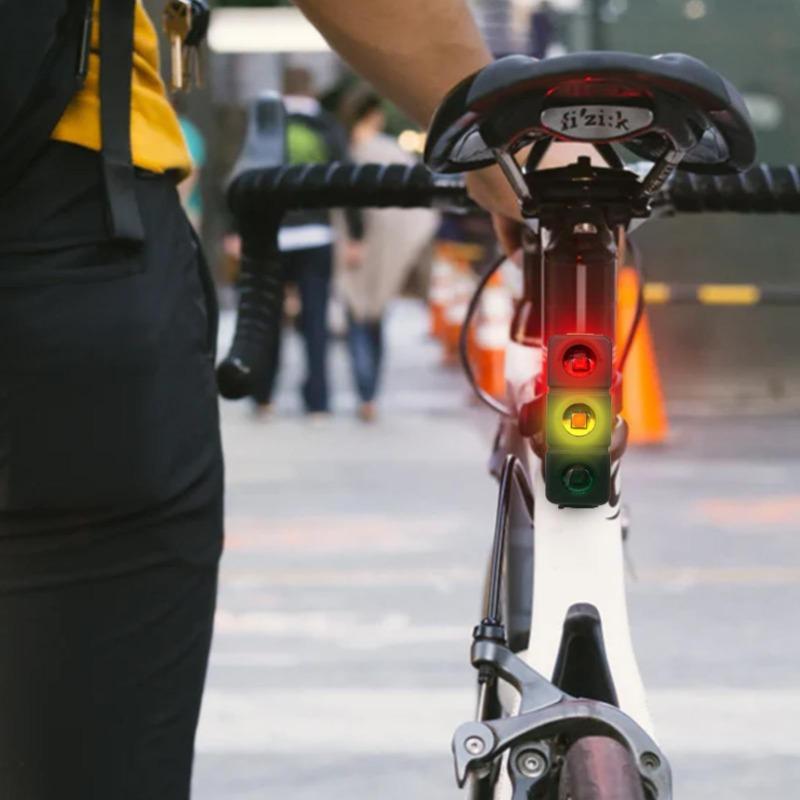 Bicycle Light Warning Red Green Light Flashing Night Riding USB Decoration Charging Tail Light