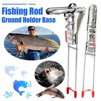 Automatic Fishing Rod Holder Stainless Steel Telescopic Spring Fish Pole Bracket High Sensitivity Fishing Tools