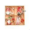 12x Gnome Christmas Wooden Hanging Ornaments Embellishments Santa Claus Doll Predrilled Party