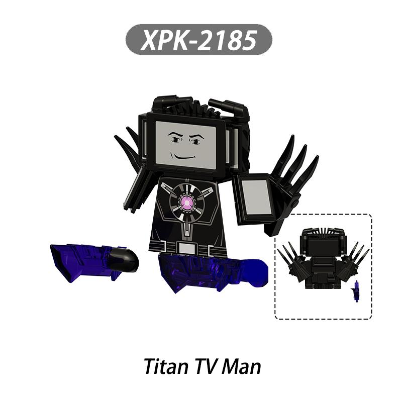 MOC Skibidi Toilet Man Vs Monitor Building Blocks The Audio and Camera Man Toys For Children Christmas Birthday Gift