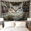Realistische Katzen-Wandteppich Tier-Kunstdruck Heimdekoration Für Schlafzimmer Wohnzimmer Haustierliebhaber Geschenk Boho-Stil Hängende Dekoration