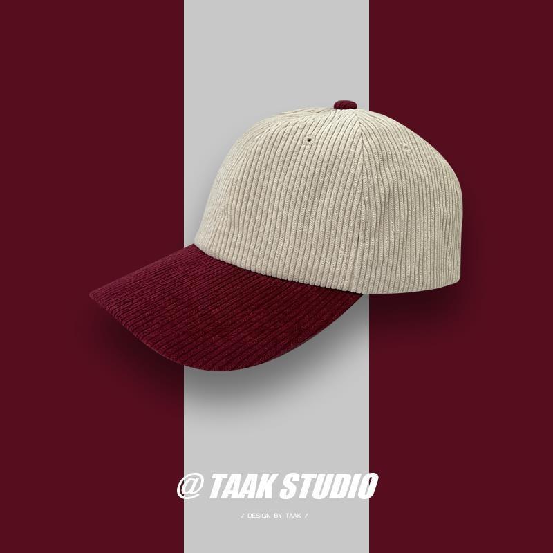Unisex Corduroy Baseball Cap Retro Style Adjustable Hat For Spring Gift Summer