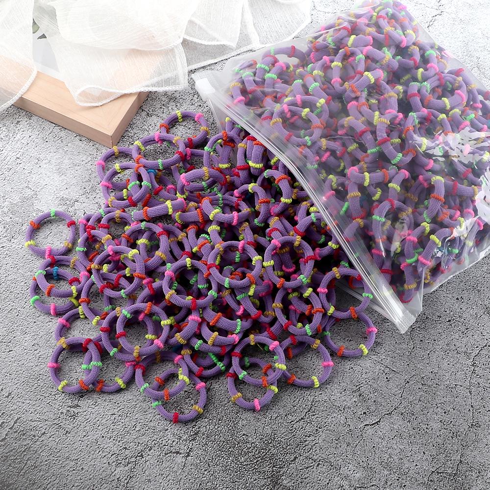 50/100PCS 3cm Children Headband High Elastic Solid Color Scrunchies Kids Baby Hair Bands Headwear Hair Accessories Gifts Holder