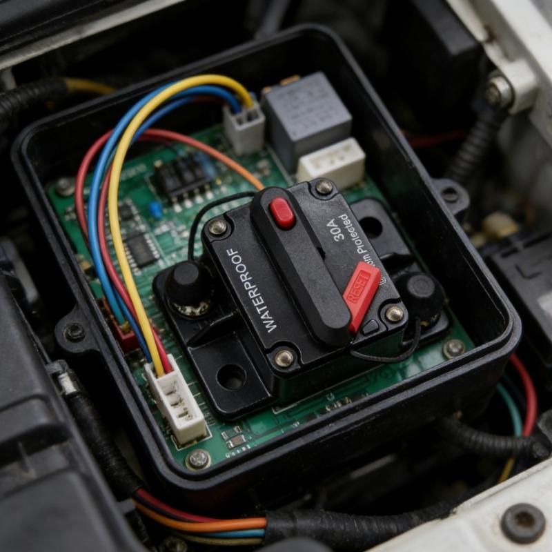 Transparent PC Case Automotive Circuit Breaker 30A To 300A Manual Reset For Overload Protection In Cars Boats And RVs
