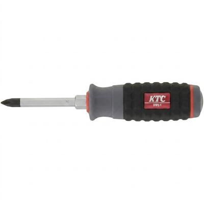 Kyoto Machine Tool Resin Handle Cross Through Type 1 D1P2-1 (KTC) Screwdriver, No.