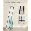 SONGMICS Full Length Mirror, 160 x 50 cm, Rectangle Full Body Mirror with Stand, Aluminium Alloy Frame Floor Mirror, Tempered Glass, for Bedroom