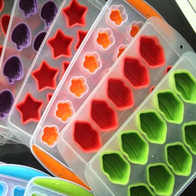 Silicone Fruit Star Shape Ice Cube Mold Chocolate Baking Tray Storage Container