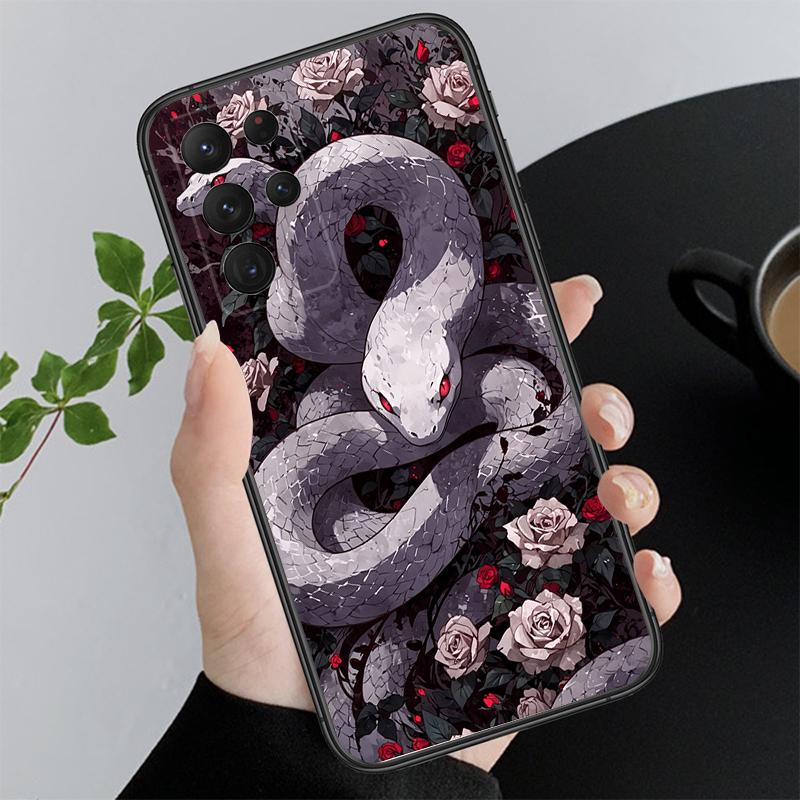 

Snake Art Funda Phone Case For Samsung Galaxy S25 S24 S23 S22 S21 Ultra S24 S23 S22 S21 S25 Plus S24 S25 FE S23Ultra