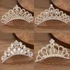 Gold Crown Rhinestone & Pearl Hair Comb for Children - Princess Bridal Accessory