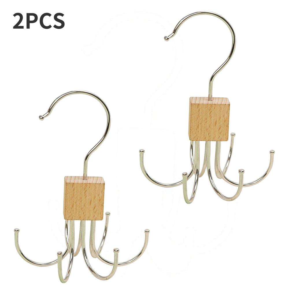 1PC/2/3PCS Multi-Functional Hook Scarf Hanger Storage Clothes Rack Leather Strap Hanging Stand Household Clothes Hanger