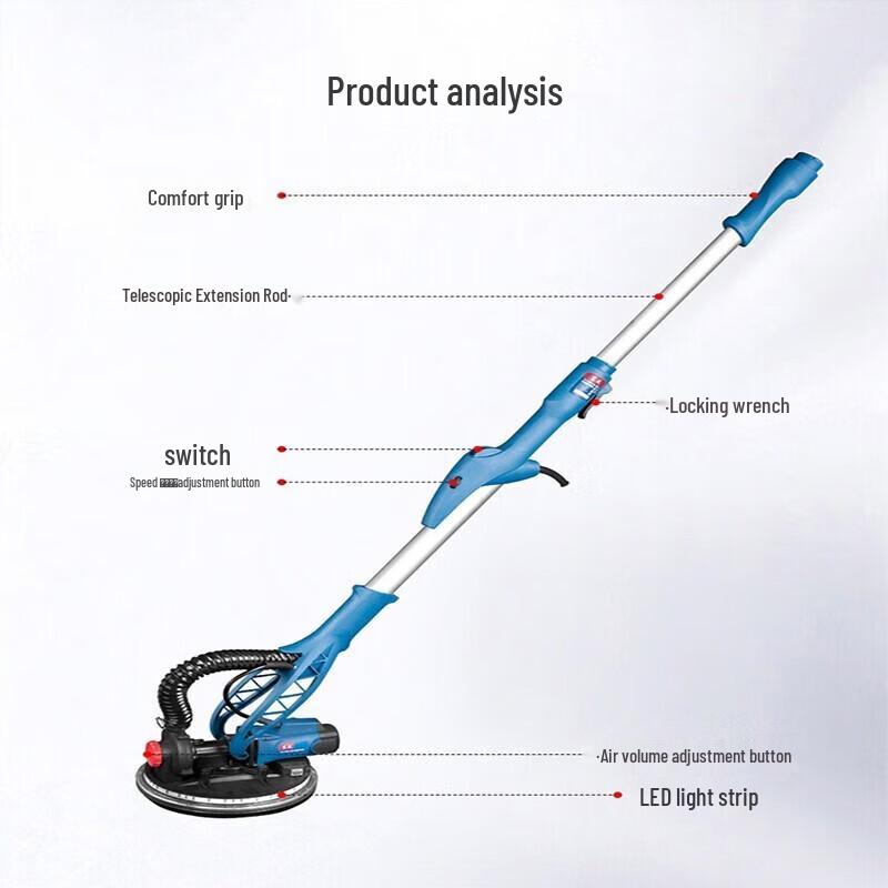 Dongcheng Self-Suction Wall Sander and Polisher CN Plug (adapter Included)