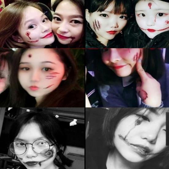 3D Halloween Bloody Scar Temporary Tattoo Sticker Cosplay Body Art Makeup Decal