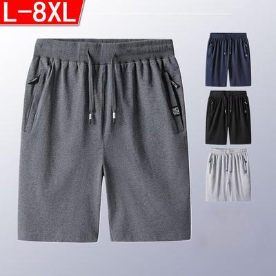 Short d'été en coton pour hommes, coupe ample avec poches, léger, respirant, décontracté, short de sport, short d'entraînement, cordon de serrage à la taille, short de plage