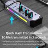 Type A YX-H307 7 Port USB 3.0 Hub with Individual On/Off Switches and Lights 5Gbps Data Transfer