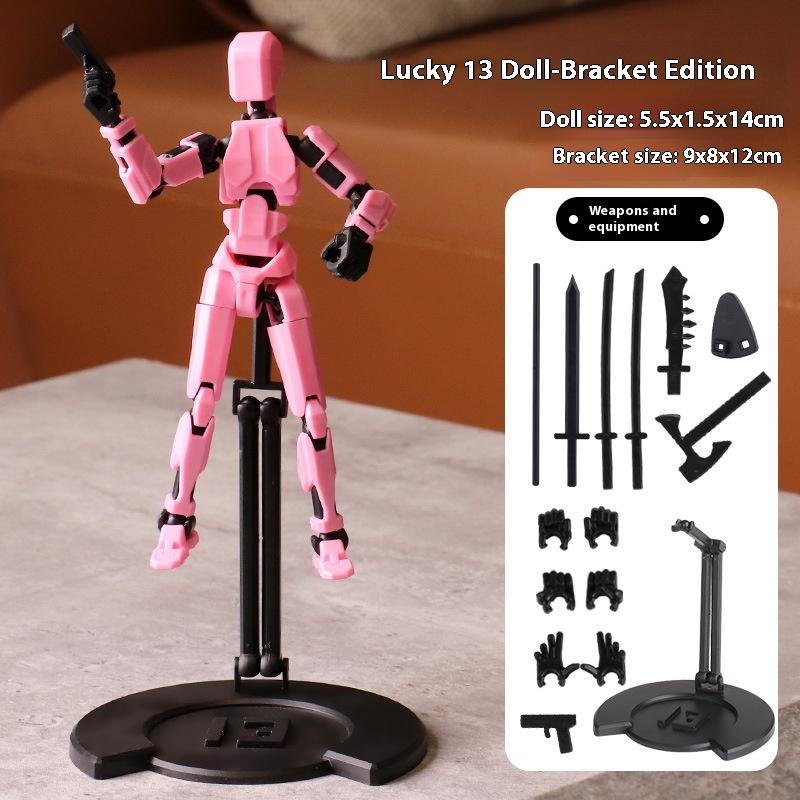 Farbkasten Glückspuppe 13 Mehrgelenk-bewegliches Puppenspielzeug der 3. Generation Schaufensterpuppe DIY Ganzkörper-Dekompressionsartefakt