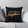 Everybody Needs Good Neighbours Square Pillowcase Polyester Linen Velvet Printed Zip Decor Home Cushion Cover