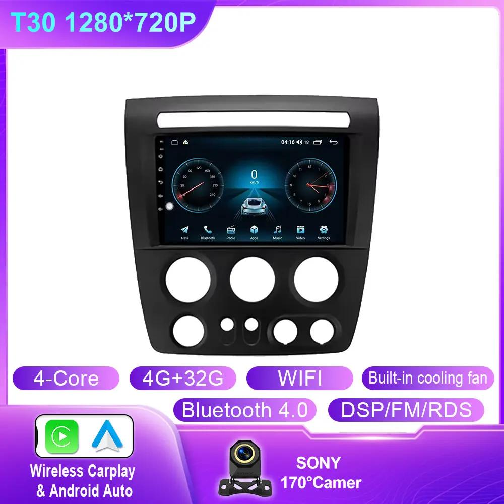 Wireless Carplay Android Car For Hummer H3 1 2005 - 2010 Car Radio Multimedia Video Player Navigation stereo GPS 4G WIFI BT QLED